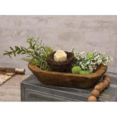 Carved Wood Petite Oval Bowl - The Fox Decor